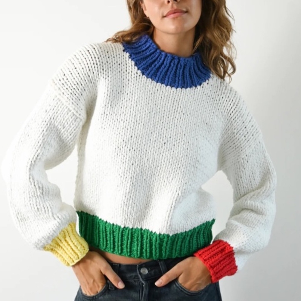 Yellow The Label Colorful Women's Sweater